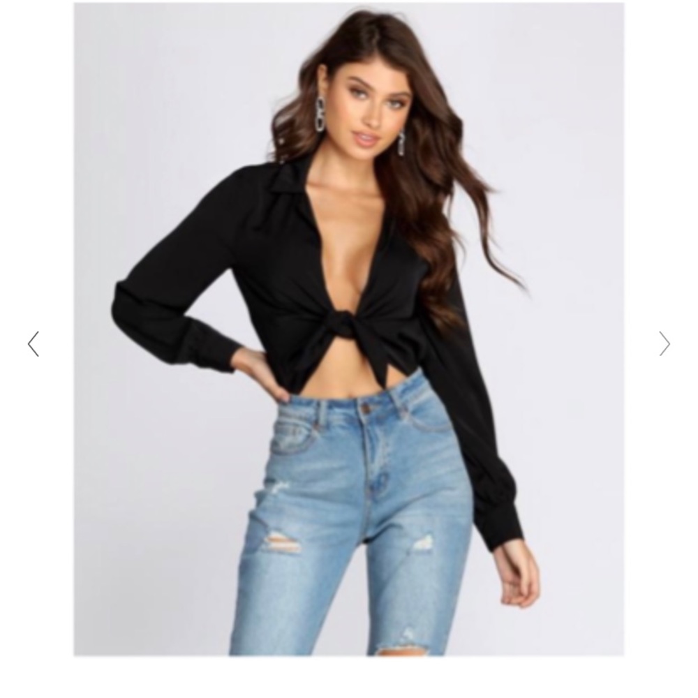 Tie-up front bodysuit